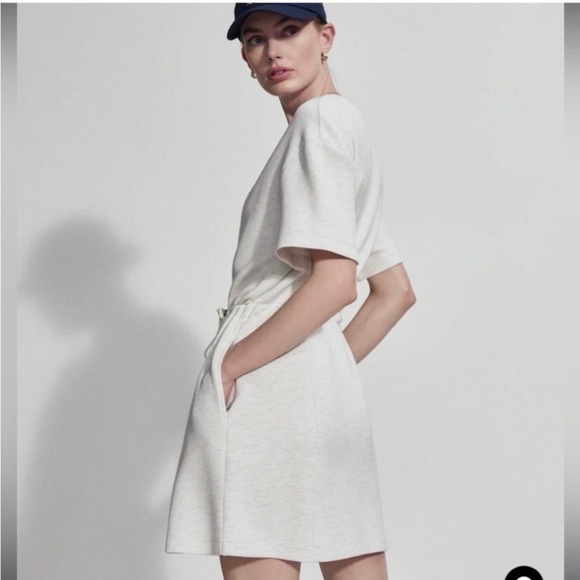 Varley Dress Drawstring Waist Jersey Mini Dress - Picture 4 of 11